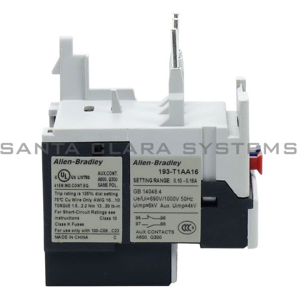Allen Bradley 193-T1AA16 Thermal Overload Relay Product Image