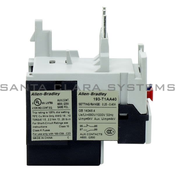 Allen Bradley 193-T1AA40 Thermal Overload Relay Product Image