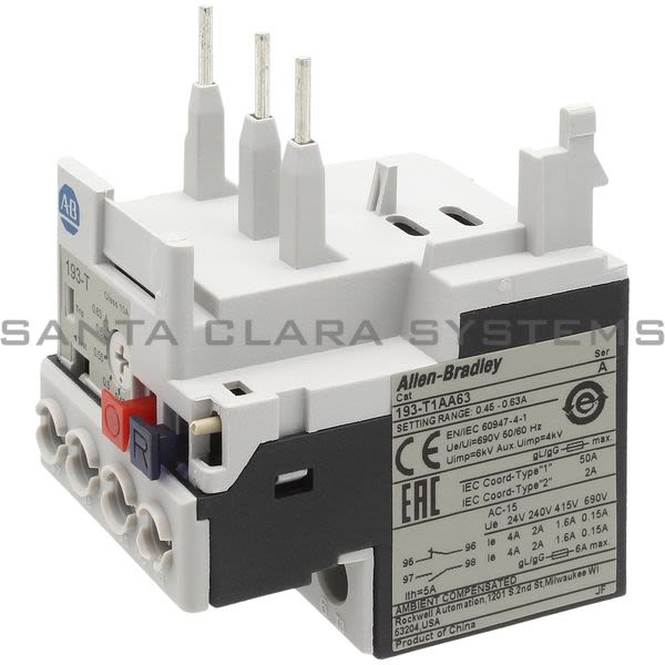 Allen Bradley 193-T1AA63 Thermal Overload Relay Product Image
