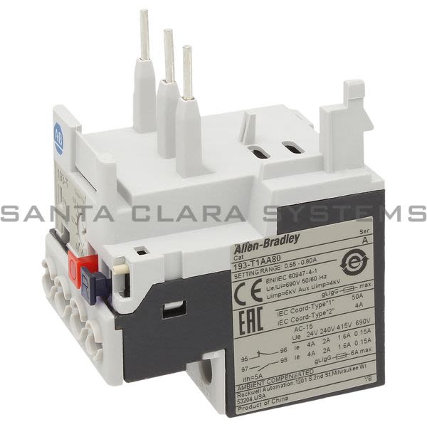 Allen Bradley 193-T1AA80 Thermal Overload Relay Product Image