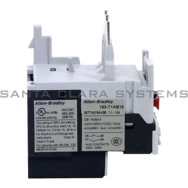 Allen Bradley 193-T1AB16 Thermal Overload Relay Product Image