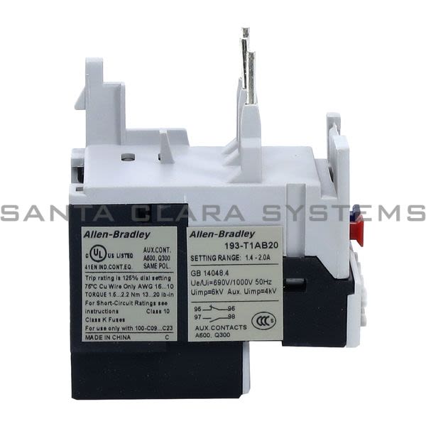 Allen Bradley 193-T1AB20 Thermal Overload Relay Product Image