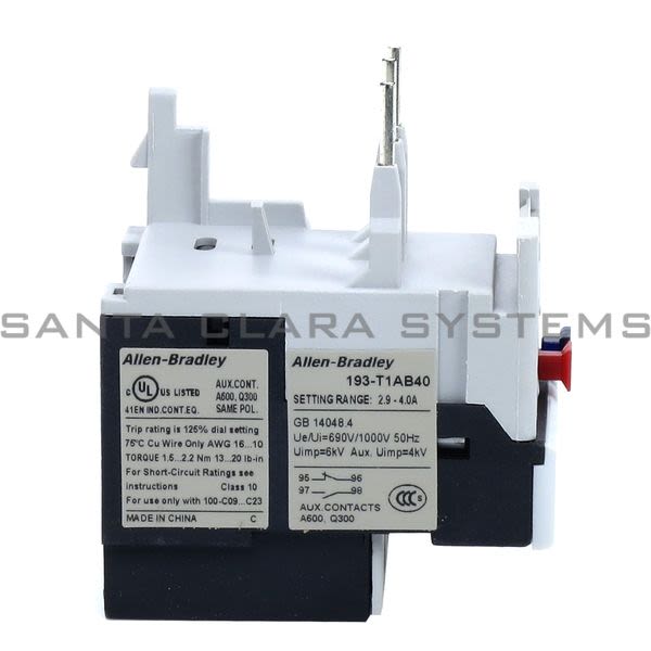 Allen Bradley 193-T1AB40 Thermal Overload Relay Product Image