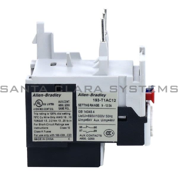 Allen Bradley 193-T1AC12 Thermal Overload Relay Product Image
