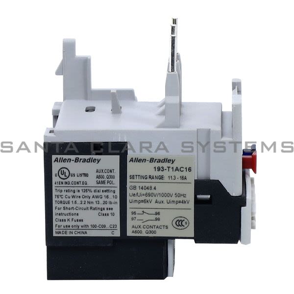 Allen Bradley 193-T1AC16 Thermal Overload Relay Product Image