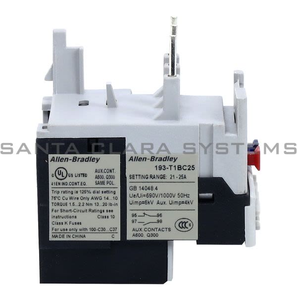 Allen Bradley 193-T1BC25 Thermal Overload Relay Product Image