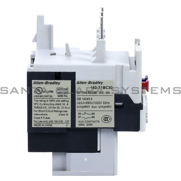 Allen Bradley 193-T1BC30 Overload Relay Product Image