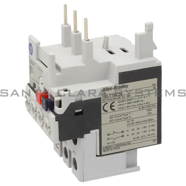 Allen Bradley 193-T1BC38 Thermal Overload Relay Product Image