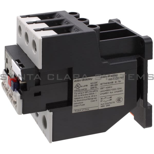 Allen Bradley 193-T1DC75P Thermal Overload Relay Product Image