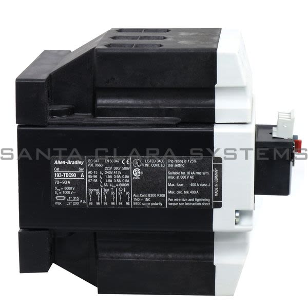 Allen Bradley 193-TDC90 Thermal Overload Relay Product Image