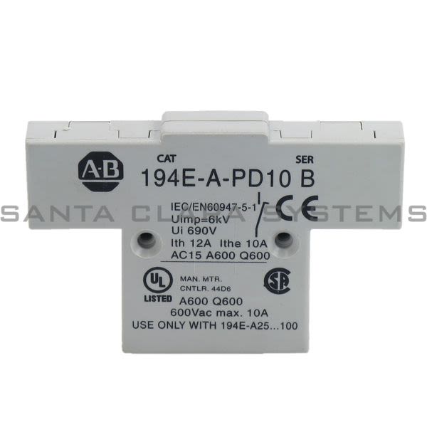 Allen Bradley 194E-A-PD10 Contact Block Product Image