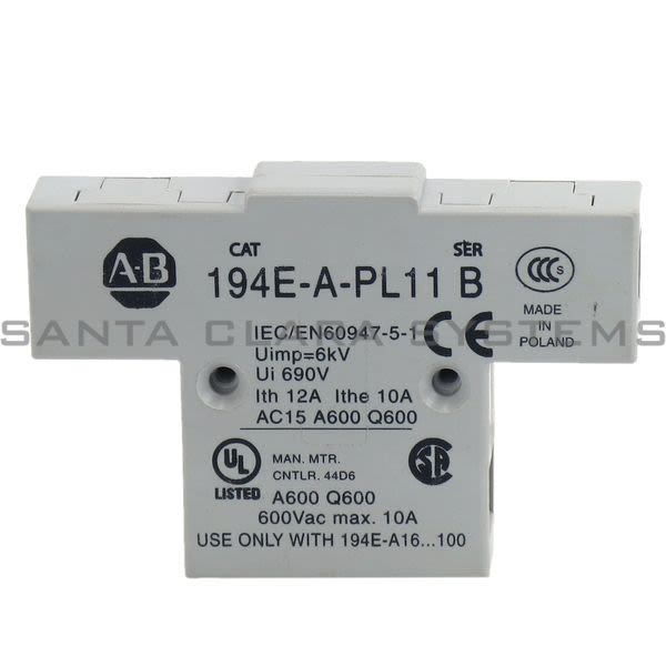 Allen Bradley 194E-A-PL11 Contact Block Product Image