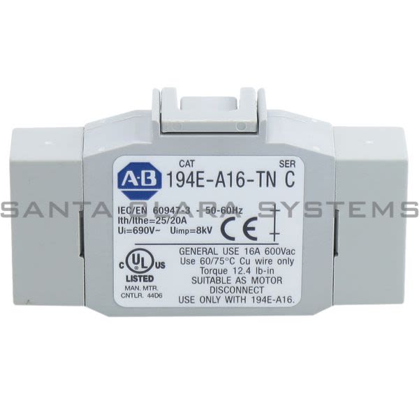Allen Bradley 194E-A16-TN Neutral Terminal Product Image