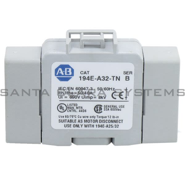 Allen Bradley 194E-A32-TN Neutral Terminal Product Image