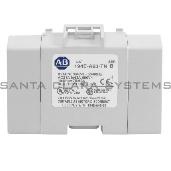Allen Bradley 194E-A63-TN Neutral Terminal Product Image