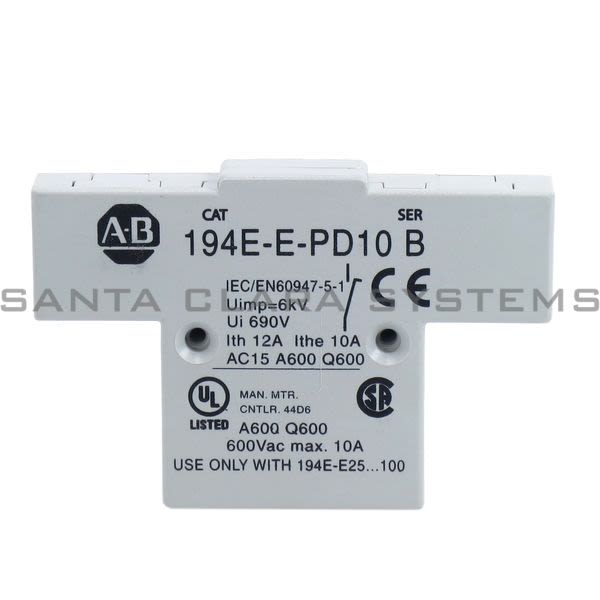 Allen Bradley 194E-E-PD10 Contact Block Product Image