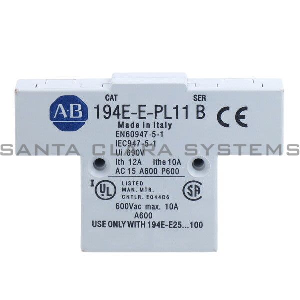 Allen Bradley 194E-E-PL11 Contact Block Product Image