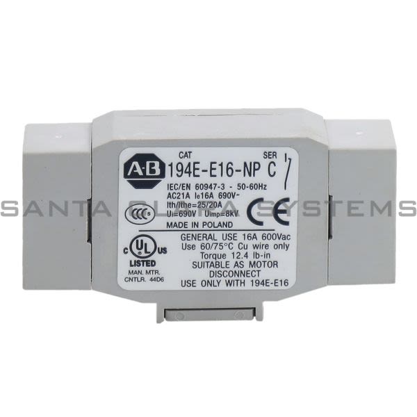 Allen Bradley 194E-E16-NP Additional Pole Product Image