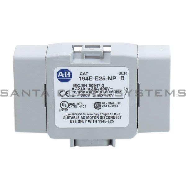 Allen Bradley 194E-E25-NP Additional Pole Product Image