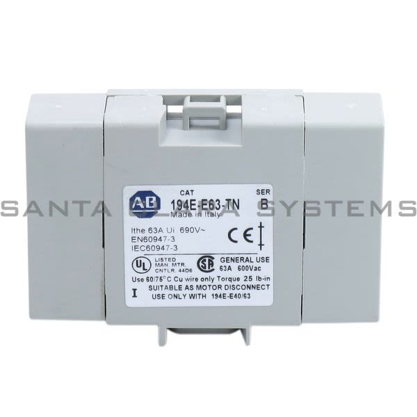 Allen Bradley 194E-E63-TN Neutral Terminal Product Image