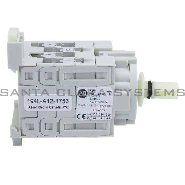 Allen Bradley 194L-A12-1753 Control and Load Switch Product Image