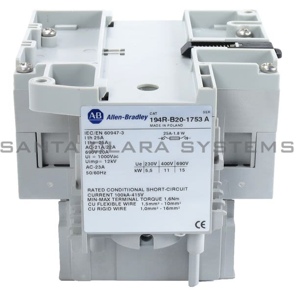 Allen Bradley 194R-B20-1753  Disconnect Switch Product Image