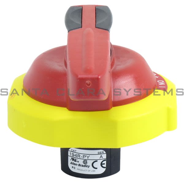 Allen Bradley 194R-PY  Red and Yellow Padlockable Handle Standard Product Image