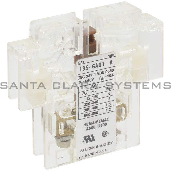 Allen Bradley 195-GA01 Auxiliary Contact Block Product Image