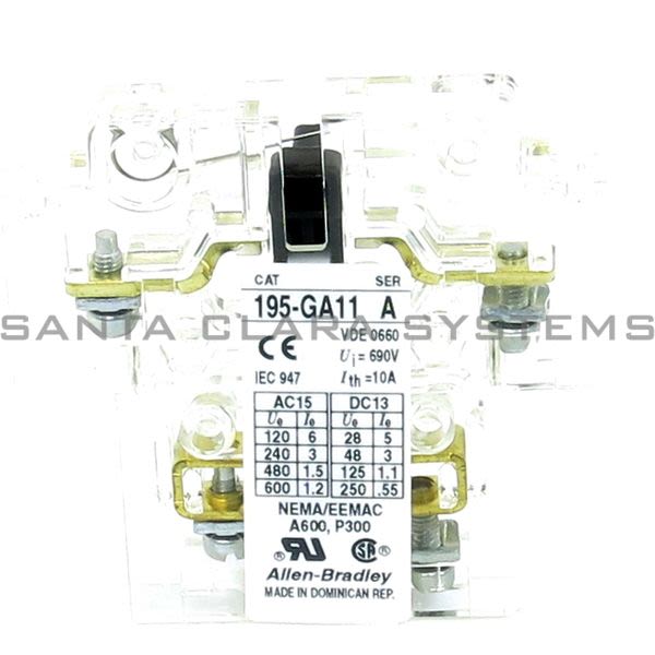 Allen Bradley 195-GA11 Auxiliary Contact Block, Side Mounting Product Image
