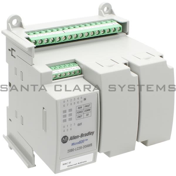 Allen Bradley 2080-LC20-20AWB Programmable Controller | MICRO820 Product Image