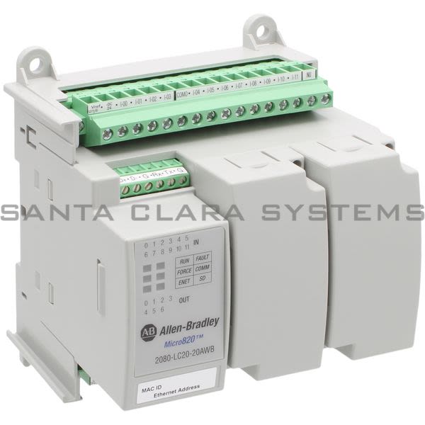 Allen Bradley 2080-LC20-20AWBR Programmable Controller | MICRO820 Product Image