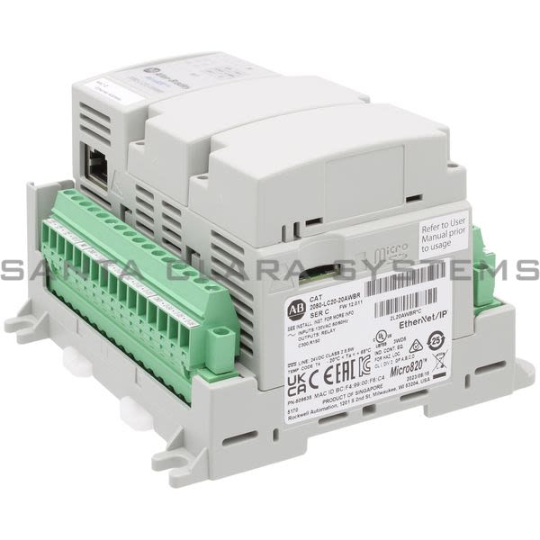 Allen Bradley 2080-LC20-20AWBR Programmable Controller | MICRO820 Product Image