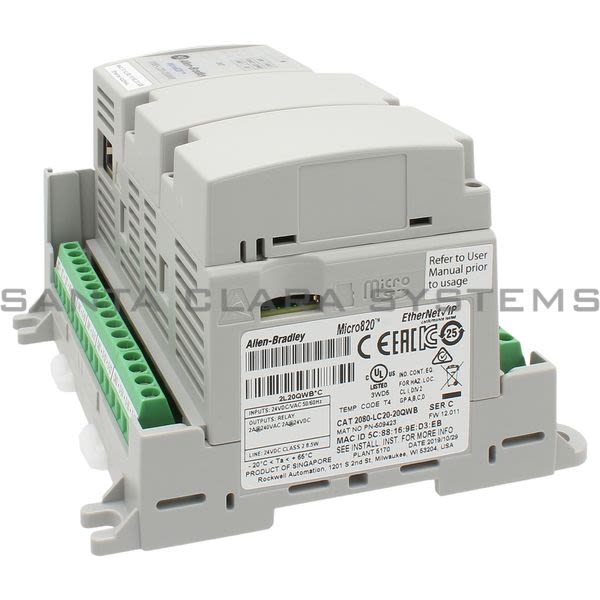 Allen Bradley 2080-LC20-20QWB Programmable Controller | MICRO820 Product Image
