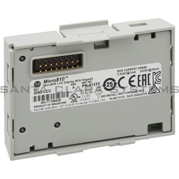 Allen Bradley 2080-LCD  1.5 LCD Display and Keypad | MICRO810 Product Image