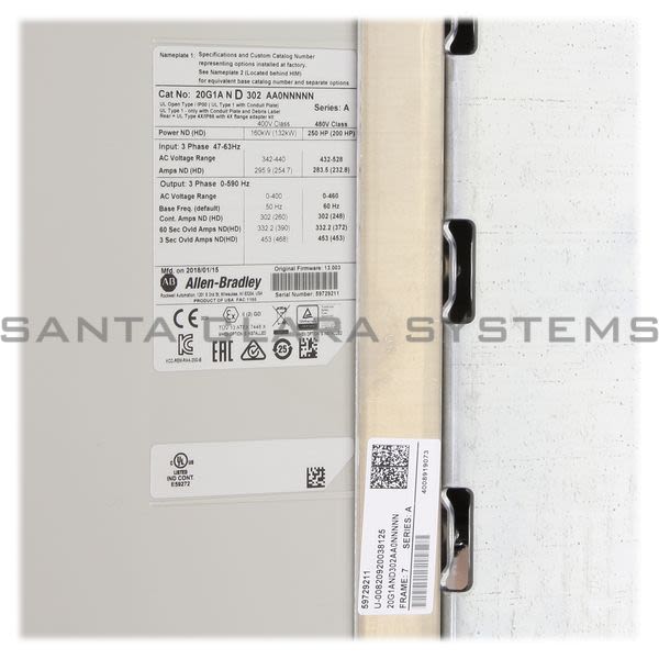 Allen Bradley 20G1AND302AA0NNNNN PowerFlex 755 AC Drive | 20G1A ND 302 AA0NNNNN Product Image