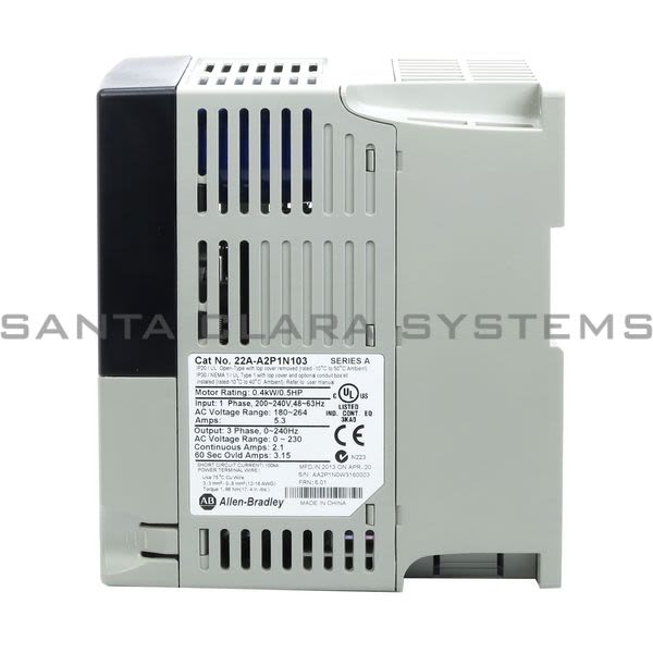 Allen Bradley 22A-A2P1N103 PowerFlex 4 AC Drive Product Image