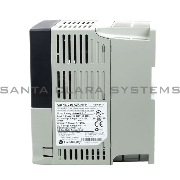 Allen Bradley 22A-A2P3N114 PowerFlex 4 AC Drive Product Image