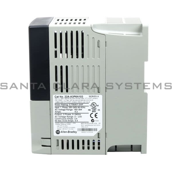 Allen Bradley 22A-A3P6N103 PowerFlex 4 AC Drive Product Image