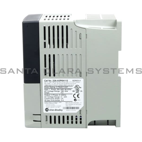 Allen Bradley 22A-A3P6N113 PowerFlex 4 AC Drive Product Image