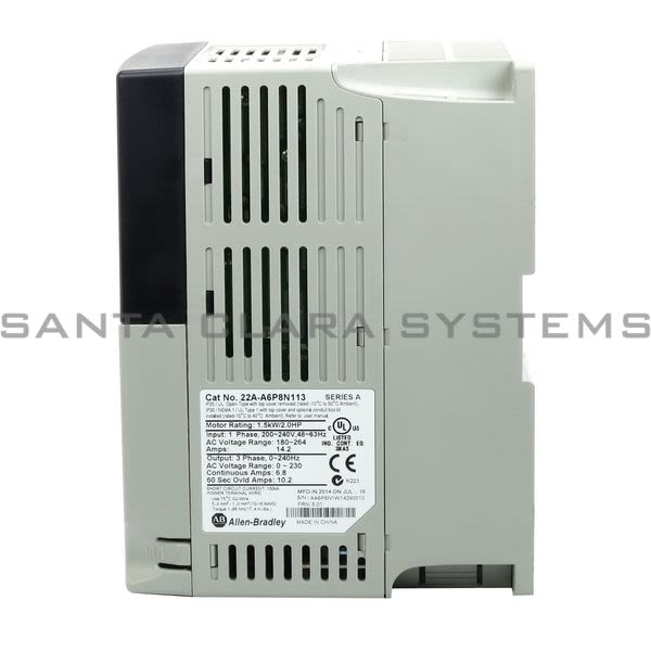 Allen Bradley 22A-A6P8N113 PowerFlex 4 AC Drive Product Image