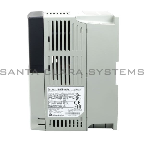 Allen Bradley 22A-A8P0N104 PowerFlex 4 AC Drive Product Image