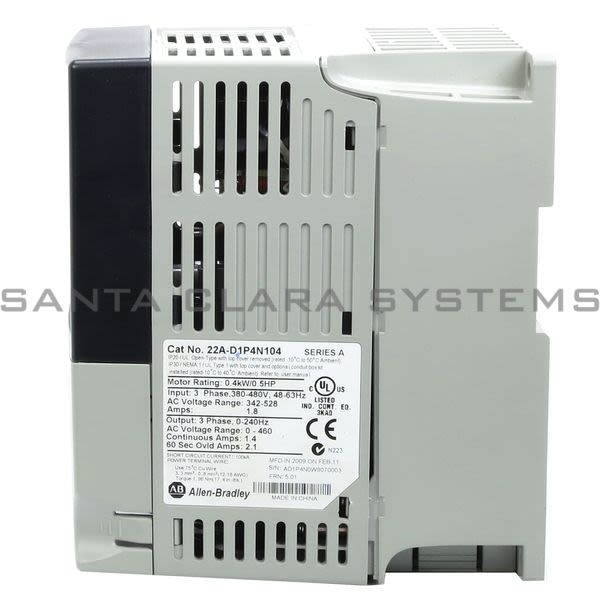Allen Bradley 22A-D1P4N104 PowerFlex 4 AC Drive Product Image