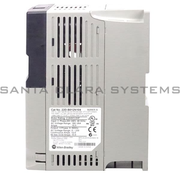Allen Bradley 22D-B012N104 PowerFlex 40P AC Drive Product Image