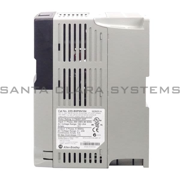 Allen Bradley 22D-B5P0N104 PowerFlex 40P AC Drive Product Image