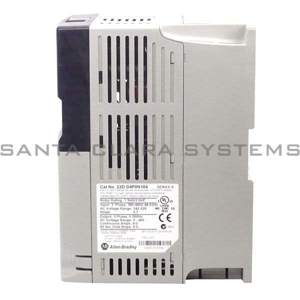 Allen Bradley 22D-D4P0N104 PowerFlex 40P AC Drive Product Image