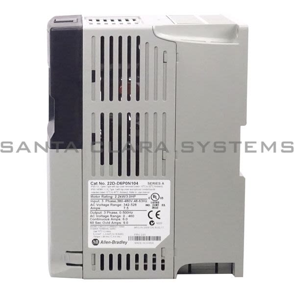 Allen Bradley 22D-D6P0N104 PowerFlex 40P AC Drive Product Image