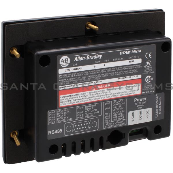 Allen Bradley 2707-M485P3 DTAM Micro W/DH-485 Comm Port Product Image