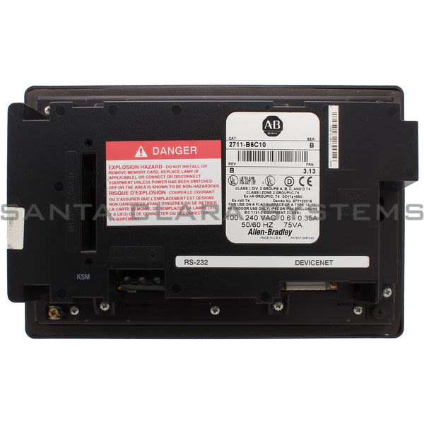 Allen Bradley 2711-B6C10 PanelView 600 Operator Interface | DNET RS232 Port Product Image