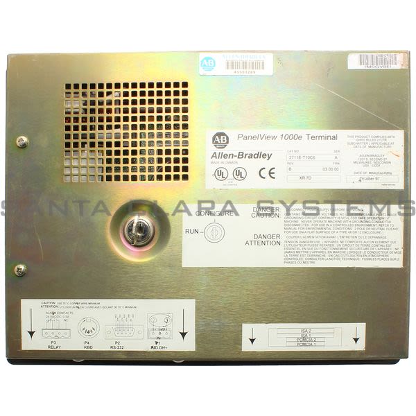 Allen Bradley 2711E-T10C6 PanelView 1000E Touchscreen Terminal | 10.4&quot; Flat Product Image