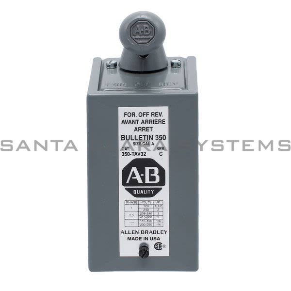 Allen Bradley 350-TAV32 Reversing Drum Switch Product Image
